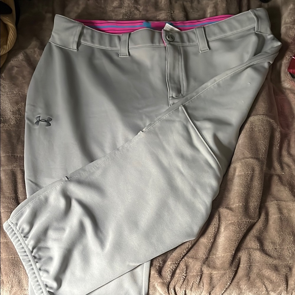 Under Armour Gray Baseball/Softball Pants for Versatile Comfort